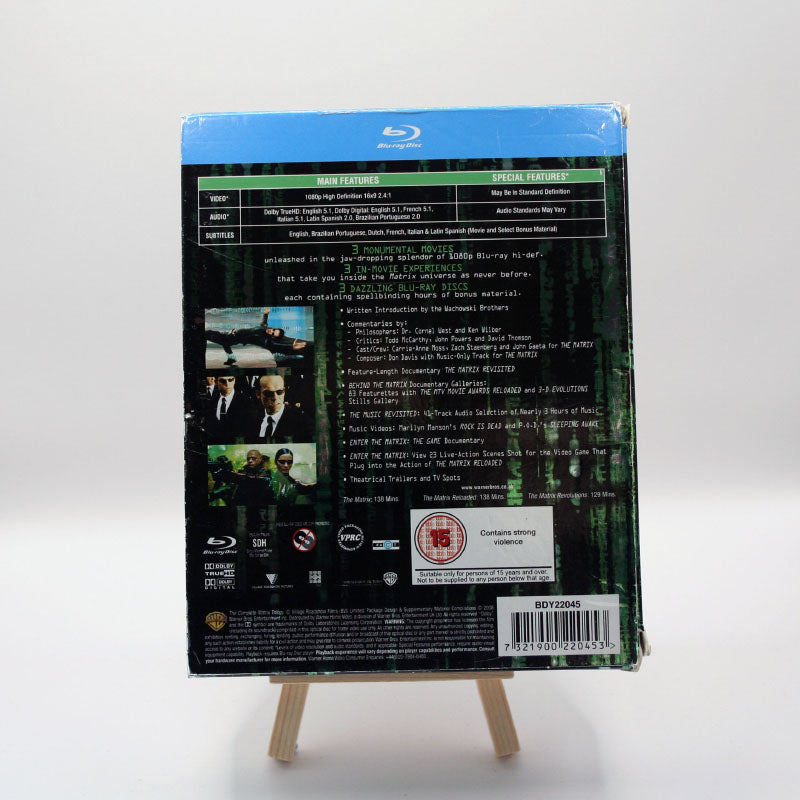 Complete Matrix Trilogy Blu-ray-Matrix, Matrix Re-loaded, Matrix Revolutions in slip case